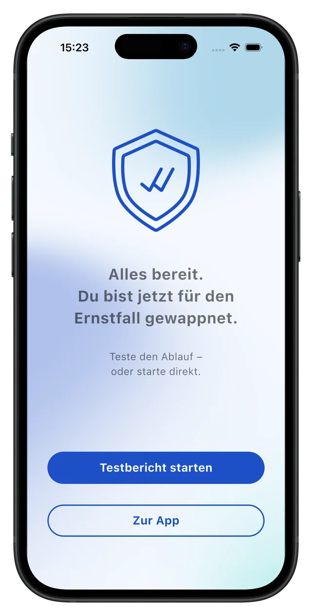 Unfallerfasser ist für den Ernstfall vorbereitet